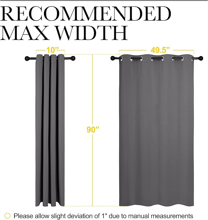 NICETOWN Bedroom Blackout Curtains Panels - Image 7