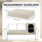 hyha 8Pcs Patio Cushion Covers, Stretch Outdoor Couch Cushion Covers Replacement - Image 2