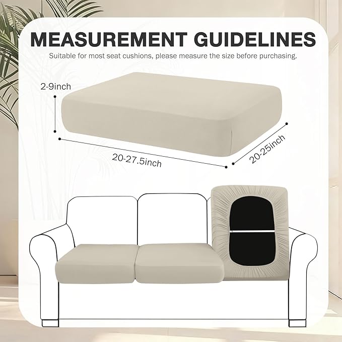 hyha 14Pcs Patio Cushion Covers, Stretch Outdoor Couch Cushion Covers - Image 2