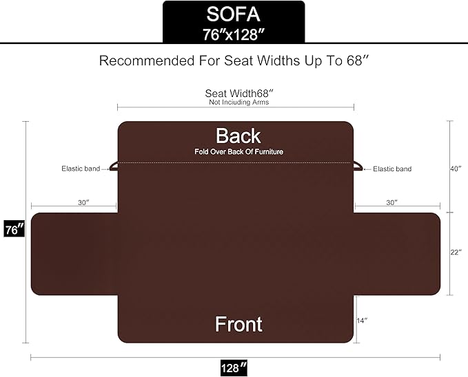 U-NICE HOME Reversible Sofa Cover Washable Couch Cover - Image 6