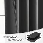 MIULEE Grey Back Tab Blackout Curtains 63 Inch Length 2 Panels Set - Image 7