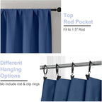 Simplebrand Ava Royal Blue Blackout Curtains - Image 4