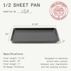 Made In Cookware - Sheet Pan (Non Stick) - Commercial Grade Aluminum Non Stick - Professional Bakeware