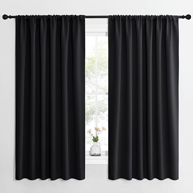 NICETOWN Halloween Black Blackout Curtain Blinds by NICETOWN