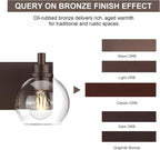 IZORRO Bathroom Light Fixtures, 3-Light Oil Rubbed Bronze Vanity Light, Modern Wall Sconces with Globe Clear Glass Shade, Vanity Lighting Fixtures Over Mirror,E26 Bulb Socket