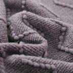 BOURINA Dark Lavender Throw Blanket 60 x80 Inches Throw Textured Solid Soft - Image 5