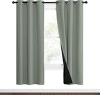 NICETOWN 100% Blackout Window Curtain Panels, Heat and Full Light Blocking - Image 2