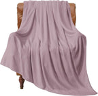 BEDELITE Fleece Blanket Dusky Violet Throw Blankets by BEDELITE