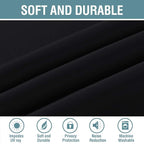 H.VERSAILTEX 100% Blackout Bedroom Curtains Drapes 63 Inch Length Thermal - Image 8