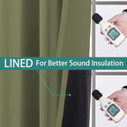 Yakamok 100% Blackout Window Curtain Panels, Heat and Full Light Blocking Drapes - Image 4