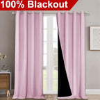 NICETOWN 100% Blackout Window Curtain Panels, Heat and Cold Blocking Drapes - Image 2