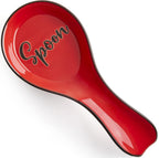 Ceramic Spoon Rest for Stove Top, DAYYET Large Spoon Holder, Spoon Rest for Kitchen Counter, Utensil Rest for Ladles, Spatula, Tong, Pink Kitchen Decor and Accessories