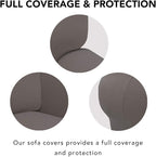 PureFit Super Stretch 4 Seater Sofa Slipcover – Spandex Non Slip Soft Couch - Image 3