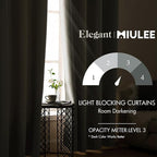 MIULEE Room Darkening Curtains Thermal Insulated Drapes Solid Window Treatment - Image 2