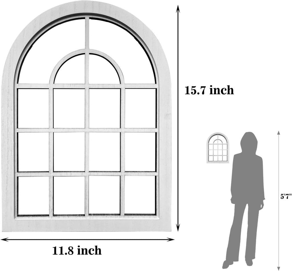 ZEXUIRU 2 Set Rustic Wall Mirrors for Bedroom Bathroom Living Room Entryway Wood Farmhouse Easy to Hang Framed Decorative Accent Hanging Wall-Mounted Mirror Set for Living Room - White
