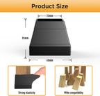 16 Pcs Non Slip Square Chair Leg Protector, Black, 1.26-1.57".