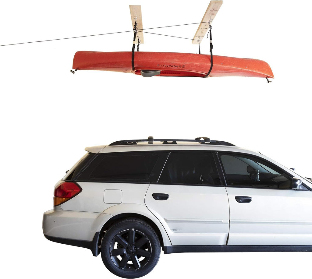 HARKEN Ceiling Mounted Garage Storage Pulley System Racks for Bikes, Boxes, 45lb Max, 16ft, 7800.16