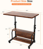 QZMDSM Portable Rolling Desk on Wheels