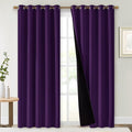 NICETOWN Royal Purple Full Shade Curtain Panels, 62 x 84 inch, Pair of Energy by NICETOWN