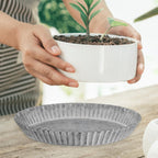 Yardwe Vintage Iron Flower Pot Saucer 7.7 Inch Metal Plant Water Catcher Tray for Indoor Outdoor Garden Plant Container Accessories