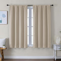 Simplebrand Ava Biscotti Beige Short Blackout Curtains by Simplebrand