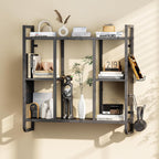 MAHANCRIS Gaming Floating Shelf with LED Lights, Wall Display Shelf