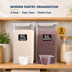 Gorpuire 2-Pack (9.5L | 321 Oz) Extra Large Bulk Food Storage Containers