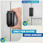 Dwell+Good Door Locks (2-Pack) - Easy To Install Aluminum Home Security Door Locks for Front Door - Child Proof Door Lock for Kids Safety - Withstand 800 lb of Force & Tamper Proof Top Door Lock Latch