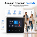 GEN 2 Wireless Home Security System, 16-Piece DIY Alarm Kit for House & Apartment, WiFi & 4G Touchscreen Hub, Door Sensors, Motion Detectors, App Alerts, 120dB Wired Siren, No Monthly Fee