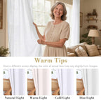 H.VERSAILTEX Elegant Natural Linen Semi Sheer Blended Energy Efficient Light - Image 3