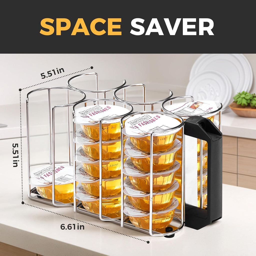 Cocktail Capsules Holder for Refrigerator,Storage for Bartesian Cocktail Capsule in Refrigerator , Hold Up to 30 Capsule Pods, 304 Stainless Steel