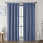 Simplebrand Ava Denim Blackout Curtains by Simplebrand