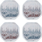 UMIRRO Absorbent Felt & Silicone Drink Cup Coasters Set of 6 with Holder