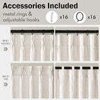 MIULEE Pinch Pleated Thick Linen Curtains 92 Inches Long 2 Panels - Image 8