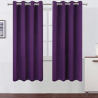 LEMOMO Purple Thermal Blackout Curtains/52 x 72 Inch/Set of 2 Panels Room by Lemomo