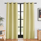 NICETOWN Blackout Curtains for Bedroom, Paler Yellow, 42 W by 80 L, Thermal by NICETOWN