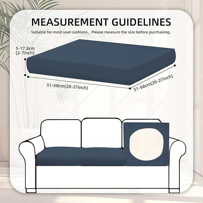 8Pcs Stretch Patio Cushion Covers, Outdoor Couch Covers Replacement, Outdoor - Image 2