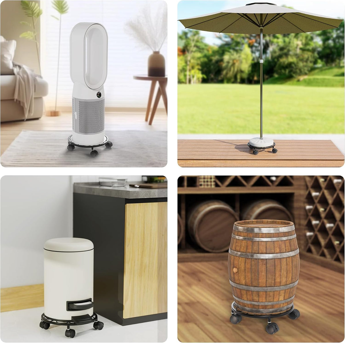 10.24" Plant Stand with Wheels - 2 Pack Plant Caddy.
