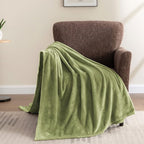 BEDELITE Fleece Blanket Sage Green Throw Blanket - Image 6