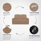 PureFit Super Stretch Loveseat Recliner Sofa Couch Cover - Image 3