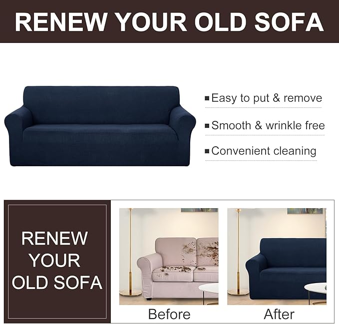 U-NICE HOME Oversized Stretch Loveseat Couch Cover Sofa Covers Washable Sofa - Image 5