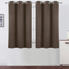 LEMOMO Chocolate Brown Blackout Curtains 38 x 54 Inch Length/Set of 2 Curtain by Lemomo