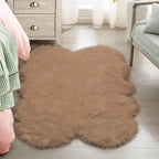 ORINOVA Beige Shag Faux Sheepskin Washable 4X6 Fur Rug - Image 2