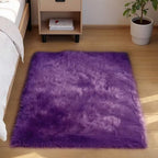 Goolela Purple Fluffy Fuzzy Rug 3x5 Faux Fur Furry Shag Rug by Goolela