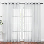 NICETOWN Bedroom Sheer Curtains Light Gray by NICETOWN