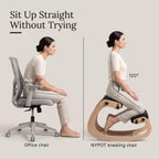 NYPOT Ergonomic Kneeling Chair with Adjustable Seats - Knee Chair for Posture Correction & Kneel Rocking Stool for Desk - Back Pain Relief for Home and Office, Supports 250 pounds - 5 Years Warranty