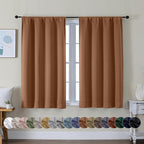 Simplebrand Ava Sun Baked Short Blackout Curtains by Simplebrand