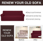 U-NICE HOME 4 Seater Stretch Couch Cover Sofa Cover Washable Sofa Slipcover - Image 5