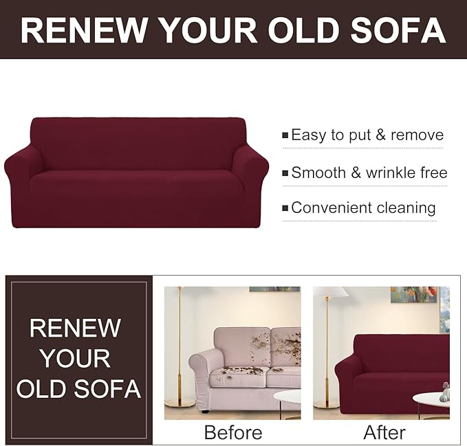 U-NICE HOME Stretch Couch Cover Sofa Cover Sofa Slipcover Furniture Protector - Image 5