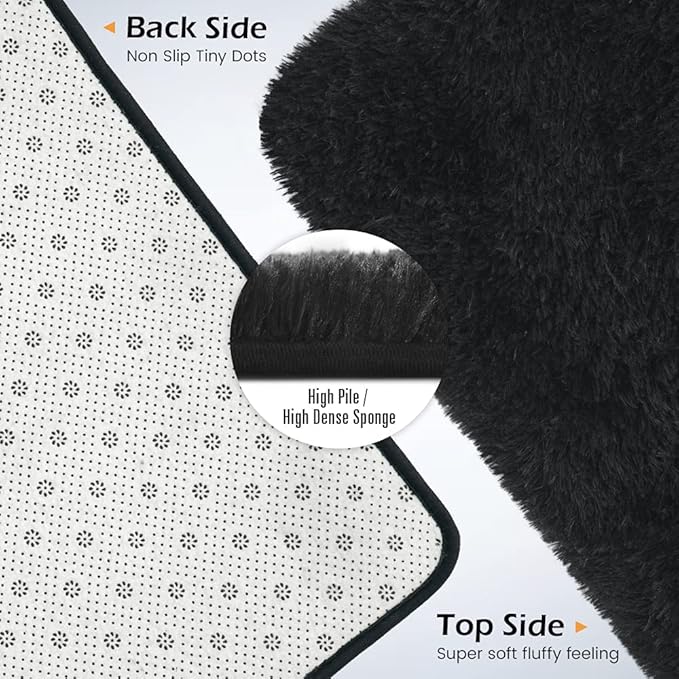 Amearea Premium Soft Area Rug 4x5.3 Feet, Fluffy Carpet - Image 4